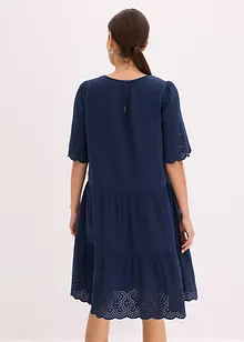 Kleid aus Musselin mit Lochstickerei, bonprix