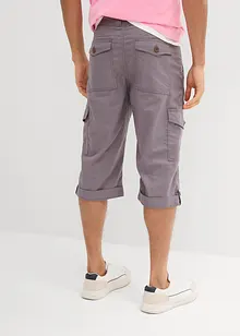 Regular Fit Cargo-Long-Bermuda mit Leinen, bonprix