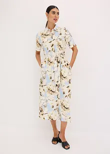 Hemdblusenkleid aus Viskose mit Bindeband (2.-tlg.), bonprix