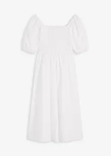 Midikleid mit Puffärmeln und Smoke-Detail, bonprix