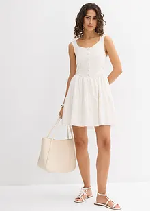 Minikleid aus luftigem Leinen-Mix, bonprix