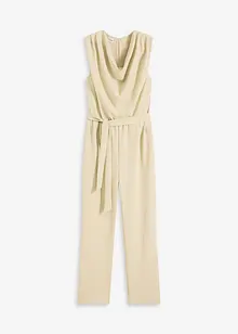 Jersey-Jumpsuit mit Schulterpolster, bonprix