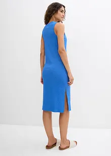 Rippkleid mit seitlichen Schlitzen aus fließendem Viskose-Mix, bonprix