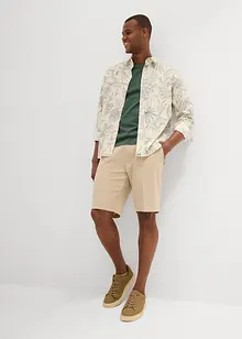 Chino-Bermuda mit Bundfalten, Regular Fit, bonprix