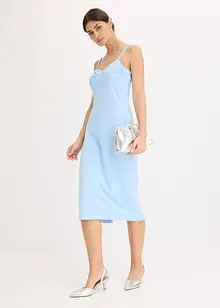 Midikleid mit feinem Satin, bonprix