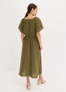 Midikleid in Leinen-Optik, bonprix
