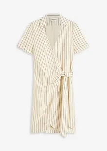 Wickelkleid in Leinen-Optik, bonprix