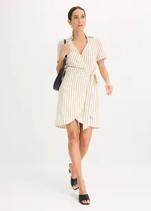 Wickelkleid in Leinen-Optik, bonprix