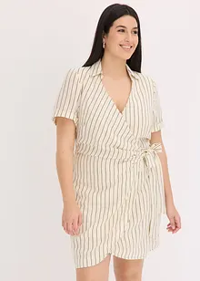 Wickelkleid in Leinen-Optik, bonprix