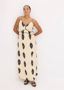 bedrucktes Leinen-Maxikleid, bonprix