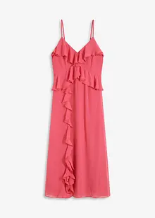 Chiffon-Midikleid mit Volants, bonprix