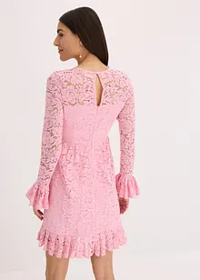 Spitzenkleid mit Satinband und Volants, bonprix