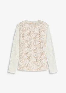 Langarmshirt aus Spitze, bonprix