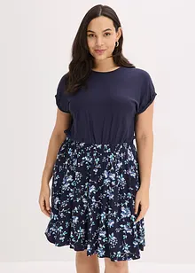 Jerseykleid mit bedrucktem Rock, bonprix