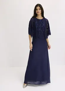 Chiffonkleid mit floraler Stickerei, bonprix