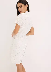 Hemdblusenkleid mit Lochstickerei, bonprix