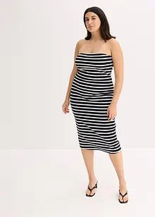geripptes Bandeau-Kleid, bonprix