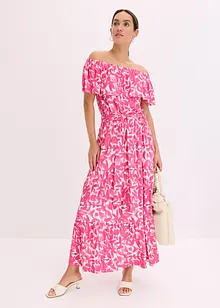 Carmen-Midikleid aus softem Viskose-Mix, bonprix