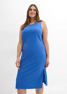 Rippkleid mit seitlichen Schlitzen aus fließendem Viskose-Mix, bonprix