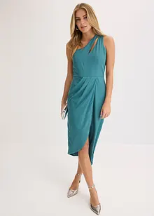 Satin-Kleid mit Drapierung, bonprix