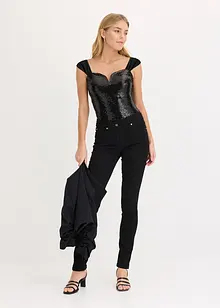Body mit Pailletten, bonprix