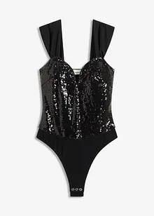 Body mit Pailletten, bonprix