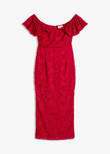 Spitzenkleid mit drapierten Ärmel, bonprix