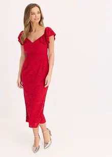 Spitzenkleid mit drapierten Ärmel, bonprix