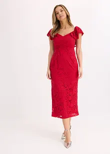 Spitzenkleid mit drapierten Ärmel, bonprix