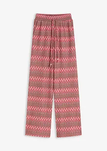 weite Jersey-Hose in Häkel-Optik, bonprix