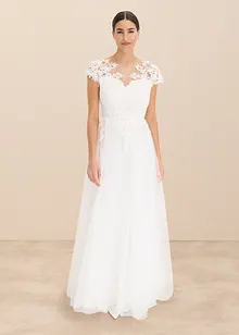 Brautkleid aus zartem Tüll mit Spitze, bonprix