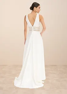 Brautkleid aus glänzendem Satin mit Spitze, bonprix