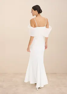 Brautkleid aus glänzendem Satin mit Strasssteinenverzierungen, bonprix