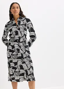 bedrucktes Blusenkleid aus leichtem Leinen-Mix, bonprix