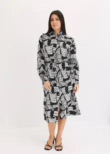 bedrucktes Blusenkleid aus leichtem Leinen-Mix, bonprix