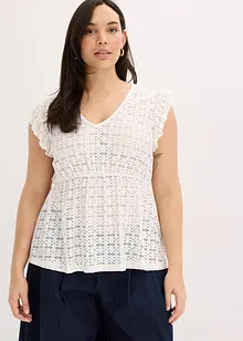 Shirt mit Lochstickerei, bonprix