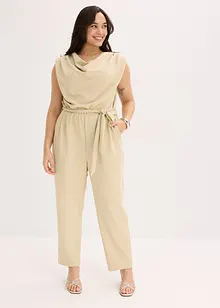 Jersey-Jumpsuit mit Schulterpolster, bonprix