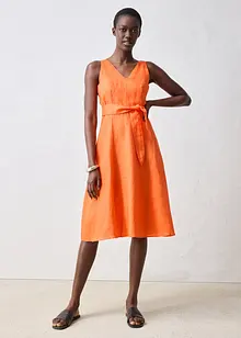 Midikleid aus reinem Leinen, bonprix