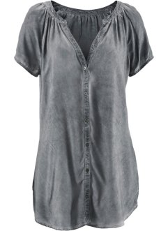 Cold-dyed-Bluse aus nachhaltiger Baumwolle, Kurzarm, bpc bonprix collection