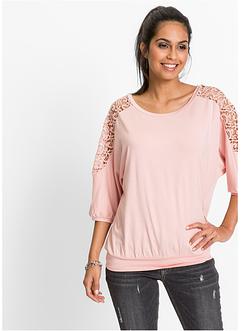 Oversize-Shirt mit Spitze, BODYFLIRT