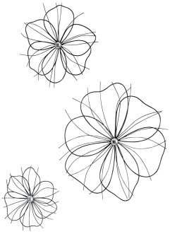 Wanddeko in Blumen-Form (3-tlg.Set), bpc living bonprix collection