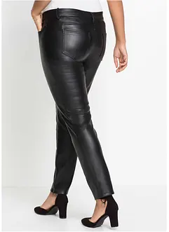 Knöchelbedeckende Lederimitat-Hose, bonprix
