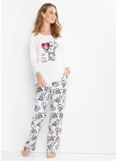 Pyjama mit Flanellapplikation, bpc bonprix collection