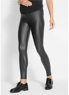 Elastische Umstands-Leggings in Lederoptik, Skinny, bonprix