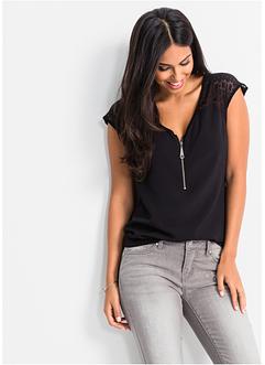 Shirt mit Spitzeneinsatz, BODYFLIRT