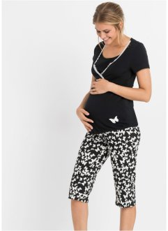 Capri Still Pyjama mit Bio-Baumwolle, bpc bonprix collection - Nice Size