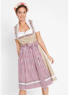 Dirndl mit Schürze, knieumspielend (2-tlg. Set), bonprix