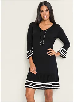 Strickkleid mit plissiertem Rock, bonprix