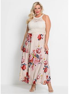 Maxikleid mit Bluemenprint in Kurzgrößen, BODYFLIRT boutique