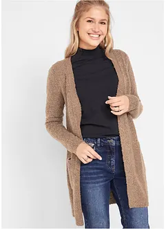 Bouclé-Longstrickjacke, bonprix